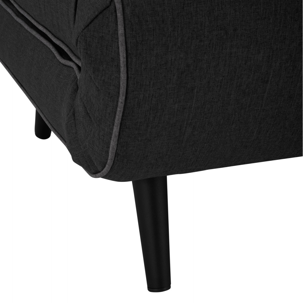 ΚΑΝΑΠΕΣ ΚΡΕΒΑΤΙ 2 ΑΤΟΜΩΝ ASMA HM3077.03 ΣΚΟΥΡΟ ΓΚΡΙ ΥΦΑΣΜΑ 140x80x77Yεκ.