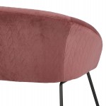 ΚΑΝΑΠΕΣ 2ΘΕΣΙΟΣ JOYCE ΒΕΛΟΥΔΟ ΣΑΠΙΟ ΜΗΛΟ ΚΑΙ ΜΕΤΑΛΛΙΚΑ ΠΟΔΙΑ 142X80X75 HM8548.02