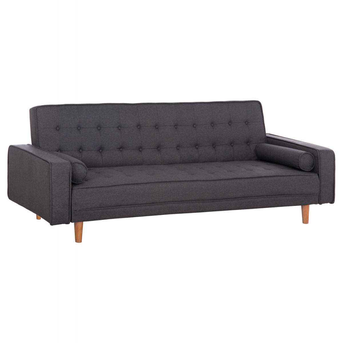 ΚΑΝΑΠΕΣ ΚΡΕΒΑΤΙ SALVADOR HM3150.01 ΓΚΡΙ ΜΕ 2 ΠΛΑΙΝΑ ΜΑΞΙΛΑΡΙΑ 222x97x80Y εκ.