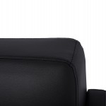 ΚΑΝΑΠΕΣ 3ΘΕΣΙΟΣ NELLIE HM3159.31 ΜΕ ΜΑΥΡΟ PU 163x71x71Υ εκ.