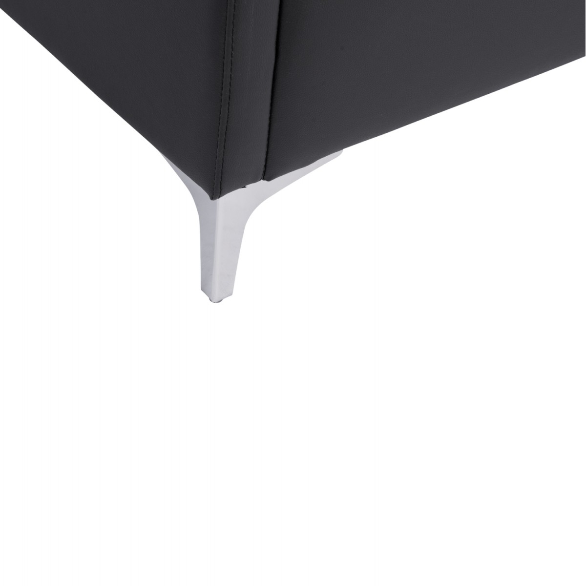 ΚΑΝΑΠΕΣ 3ΘΕΣΙΟΣ NELLIE HM3159.31 ΜΕ ΜΑΥΡΟ PU 163x71x71Υ εκ.