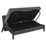 ΚΑΝΑΠΕΣ ΚΡΕΒΑΤΙ ΒΕΛΟΥΔΟ ΓΚΡΙ 2½ ΘΕΣΙΟΣ HM3079.11 151x92x66Υ εκ.