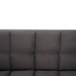 ΚΑΝΑΠΕΣ ΚΡΕΒΑΤΙ 3ΘΕΣΙΟΣ ΑΠΟ ΒΕΛΟΥΔΟ ΓΚΡΙ HM3167.01 182Χ80Χ88Υ εκ.