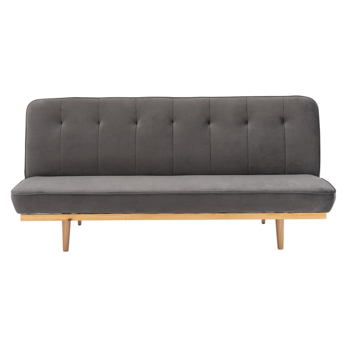 ΚΑΝΑΠΕΣ ΚΡΕΒΑΤΙ 3ΘΕΣΙΟΣ ΑΠΟ ΒΕΛΟΥΔΟ ΓΚΡΙ HM3168.01 193Χ85Χ88Υ εκ.