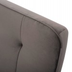 ΚΑΝΑΠΕΣ ΚΡΕΒΑΤΙ 3ΘΕΣΙΟΣ ΑΠΟ ΒΕΛΟΥΔΟ ΓΚΡΙ HM3168.01 193Χ85Χ88Υ εκ.