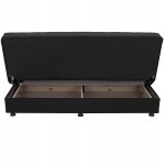 ΚΑΝΑΠΕΣ ΚΡΕΒΑΤΙ ANDRI ΤΡΙΘΕΣΙΟΣ ΜΑΥΡΟΣ HM3239.01 180x72x77 εκ.