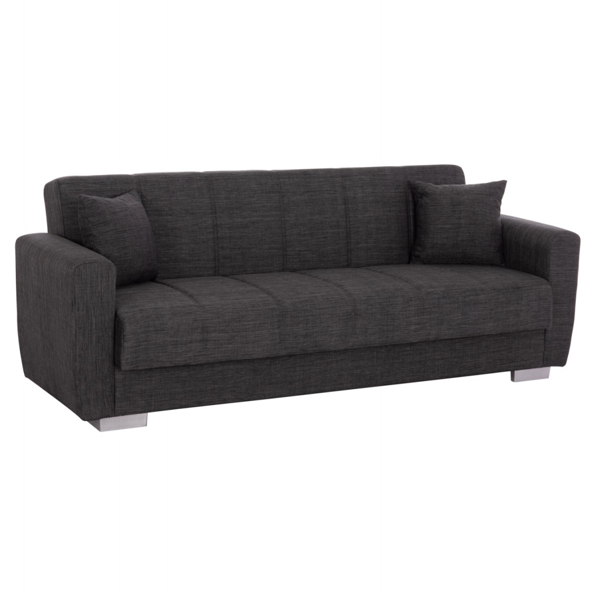 ΚΑΝΑΠΕΣ ΚΡΕΒΑΤΙ POLYA ΤΡΙΘΕΣΙΟΣ HM3240.03 ΓΚΡΙ 215x85x76Υ εκ.