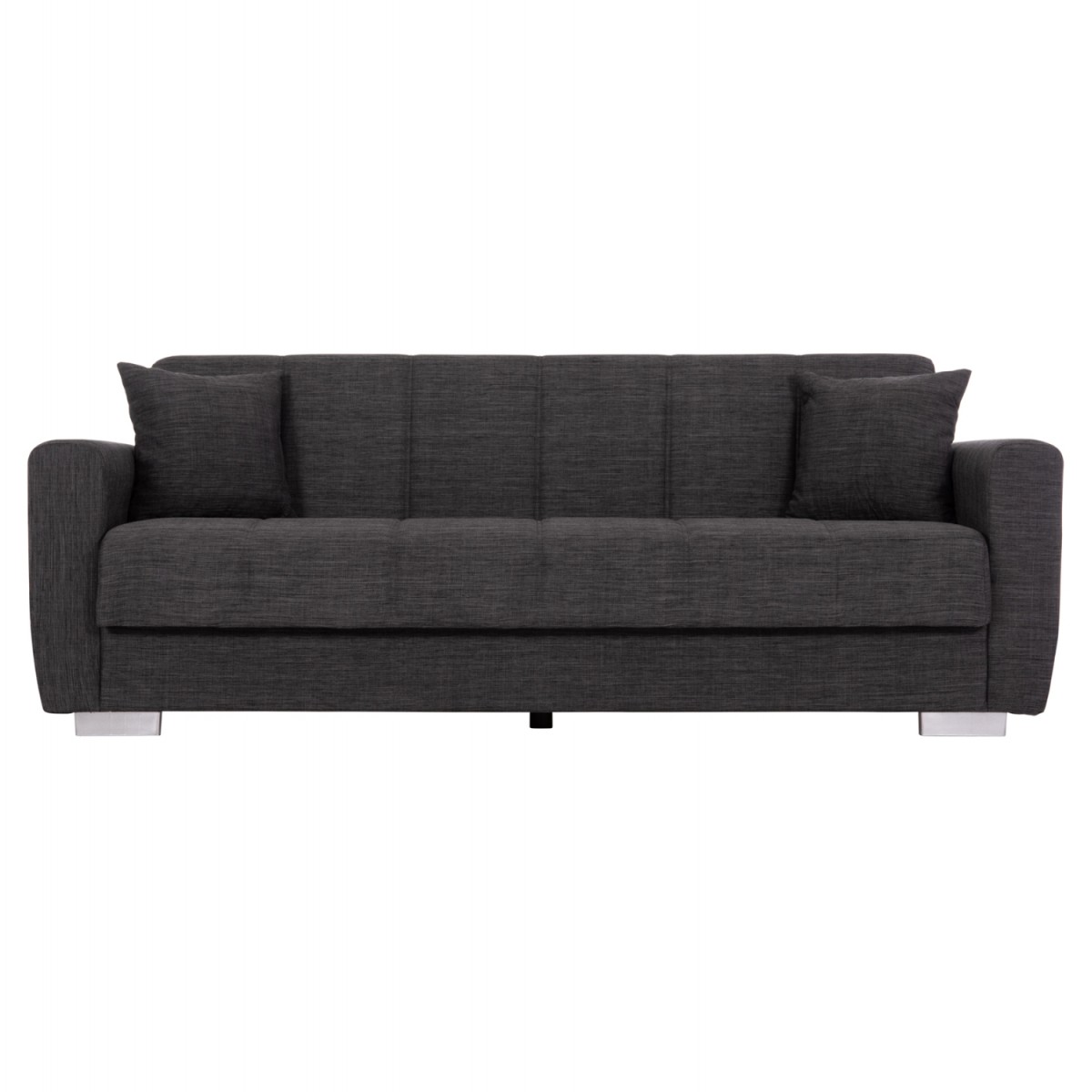 ΚΑΝΑΠΕΣ ΚΡΕΒΑΤΙ POLYA ΤΡΙΘΕΣΙΟΣ HM3240.03 ΓΚΡΙ 215x85x76Υ εκ.