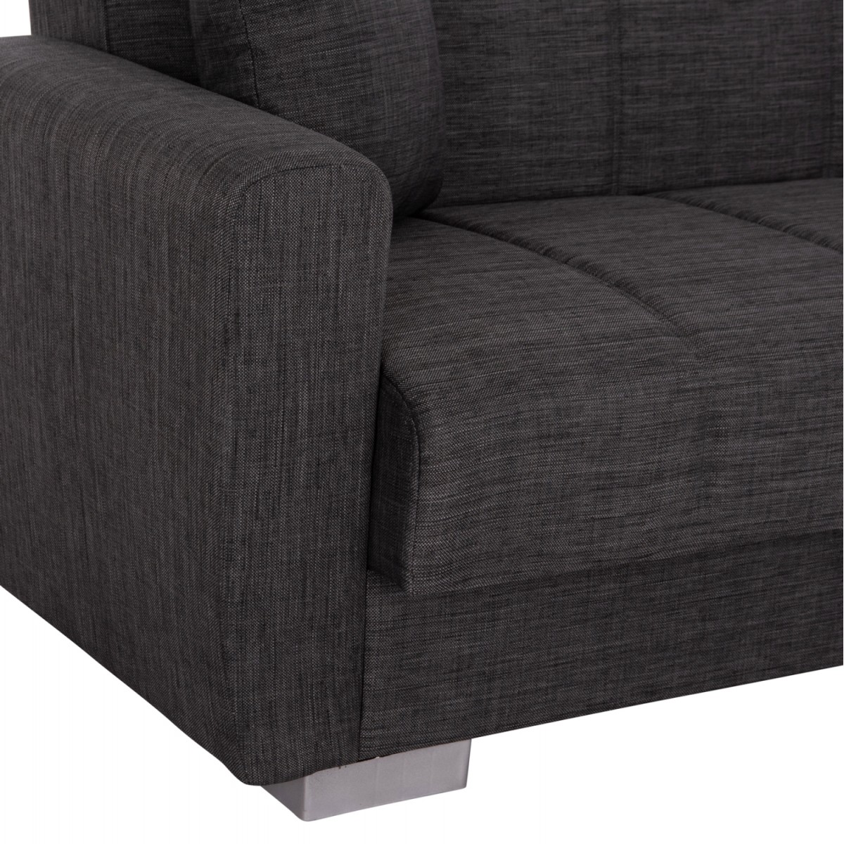 ΚΑΝΑΠΕΣ ΚΡΕΒΑΤΙ POLYA ΤΡΙΘΕΣΙΟΣ HM3240.03 ΓΚΡΙ 215x85x76Υ εκ.