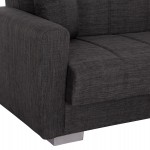 ΚΑΝΑΠΕΣ ΚΡΕΒΑΤΙ POLYA ΤΡΙΘΕΣΙΟΣ HM3240.03 ΓΚΡΙ 215x85x76Υ εκ.