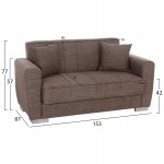 ΚΑΝΑΠΕΣ ΚΡΕΒΑΤΙ POLYA ΔΙΘΕΣΙΟΣ ΚΑΦΕ HM3241.02 153x87x77 εκ.