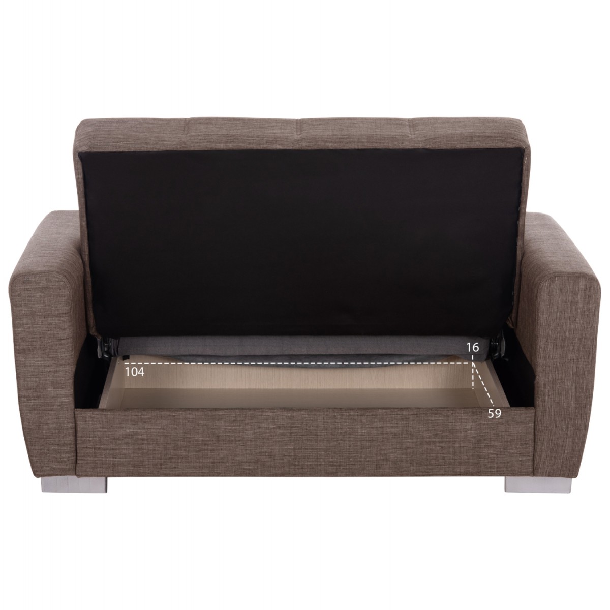 ΚΑΝΑΠΕΣ ΚΡΕΒΑΤΙ POLYA ΔΙΘΕΣΙΟΣ ΚΑΦΕ HM3241.02 153x87x77 εκ.