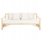 ΚΑΝΑΠΕΣ ΤΡΙΘΕΣΙΟΣ TORC HM9339 ΑΠΟ ΜΑΣΙΦ ΞΥΛΟ TΕΑK ΦΥΣΙΚΟ - ΛΕΥΚΟ 200x100x80Yεκ.