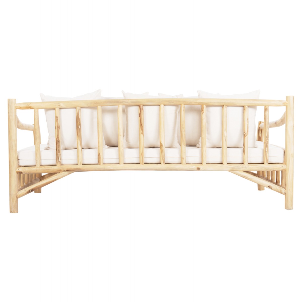 ΚΑΝΑΠΕΣ ΤΡΙΘΕΣΙΟΣ TORC HM9339 ΑΠΟ ΜΑΣΙΦ ΞΥΛΟ TΕΑK ΦΥΣΙΚΟ - ΛΕΥΚΟ 200x100x80Yεκ.