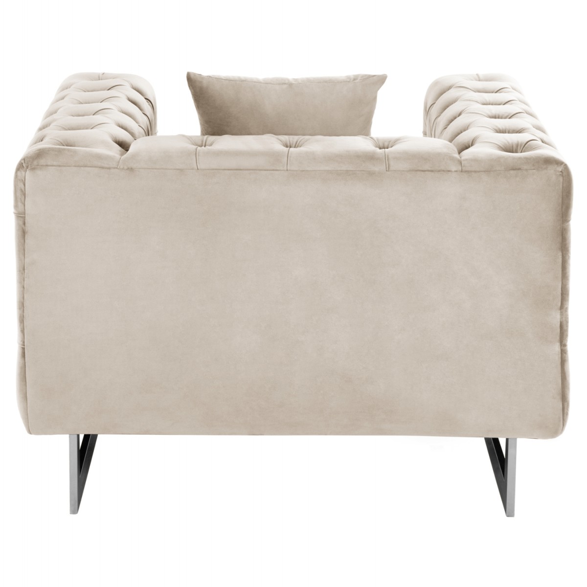 ΠΟΛΥΘΡΟΝΑ τ.CHESTERFIELD MOBAR HM3261.02 ΚΡΕΜ ΒΕΛΟΥΔΟ-ΜΕΤΑΛΛΙΚΑ ΠΟΔΙΑ 99x86,5x77Υεκ.