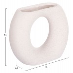 ΕΠΙΤΡΑΠΕΖΙΟ ΚΕΡΑΜΙΚΟ ΔΙΑΚΟΣΜΗΤΙΚΟ ELLIPTO HM4646.01 ΥΠΟΛΕΥΚΟ ΚΡΥΣΤΑΛΛΙΚΟ 18x6,5x14Υεκ