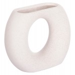 ΕΠΙΤΡΑΠΕΖΙΟ ΚΕΡΑΜΙΚΟ ΔΙΑΚΟΣΜΗΤΙΚΟ ELLIPTO HM4646.01 ΥΠΟΛΕΥΚΟ ΚΡΥΣΤΑΛΛΙΚΟ 18x6,5x14Υεκ