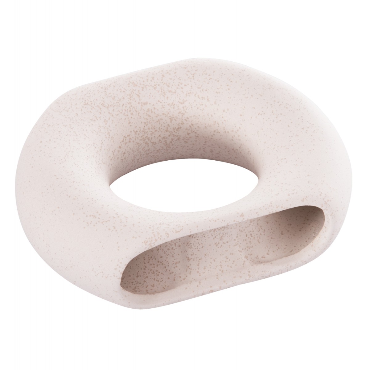 ΕΠΙΤΡΑΠΕΖΙΟ ΚΕΡΑΜΙΚΟ ΔΙΑΚΟΣΜΗΤΙΚΟ ELLIPTO HM4646.01 ΥΠΟΛΕΥΚΟ ΚΡΥΣΤΑΛΛΙΚΟ 18x6,5x14Υεκ