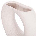 ΕΠΙΤΡΑΠΕΖΙΟ ΚΕΡΑΜΙΚΟ ΔΙΑΚΟΣΜΗΤΙΚΟ ELLIPTO HM4646.01 ΥΠΟΛΕΥΚΟ ΚΡΥΣΤΑΛΛΙΚΟ 18x6,5x14Υεκ