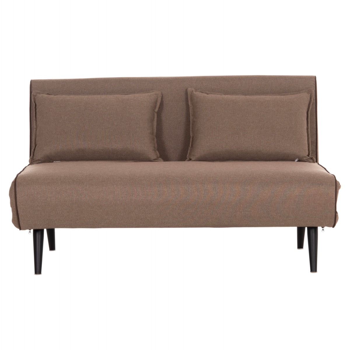 ΚΑΝΑΠΕΣ ΚΡΕΒΑΤΙ 2 ΑΤΟΜΩΝ ASMA HM3077.07 ΣΚΟΥΡΟ ΜΠΕΖ ΥΦΑΣΜΑ 143x78x84Yεκ.