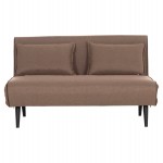 ΚΑΝΑΠΕΣ ΚΡΕΒΑΤΙ 2 ΑΤΟΜΩΝ ASMA HM3077.07 ΣΚΟΥΡΟ ΜΠΕΖ ΥΦΑΣΜΑ 143x78x84Yεκ.