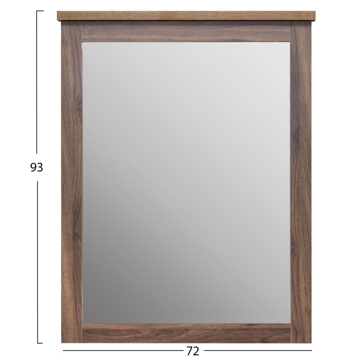 ΚΑΘΡΕΠΤΗΣ ΤΟΥΑΛΕΤΑΣ CARYS HM314.11 ΜΕΛΑΜΙΝΗ ΣΕ ΚΑΡΥΔΙ/WENGE 72x4(πάχος)x93Yεκ.