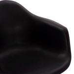 ΠΟΛΥΘΡΟΝΑ ΜΕ ΞΥΛΙΝΑ ΠΟΔΙΑ & ΚΑΘΙΣΜΑ ΜΑΥΡΟ MIRTO HM005.02  64x60x81 εκ.