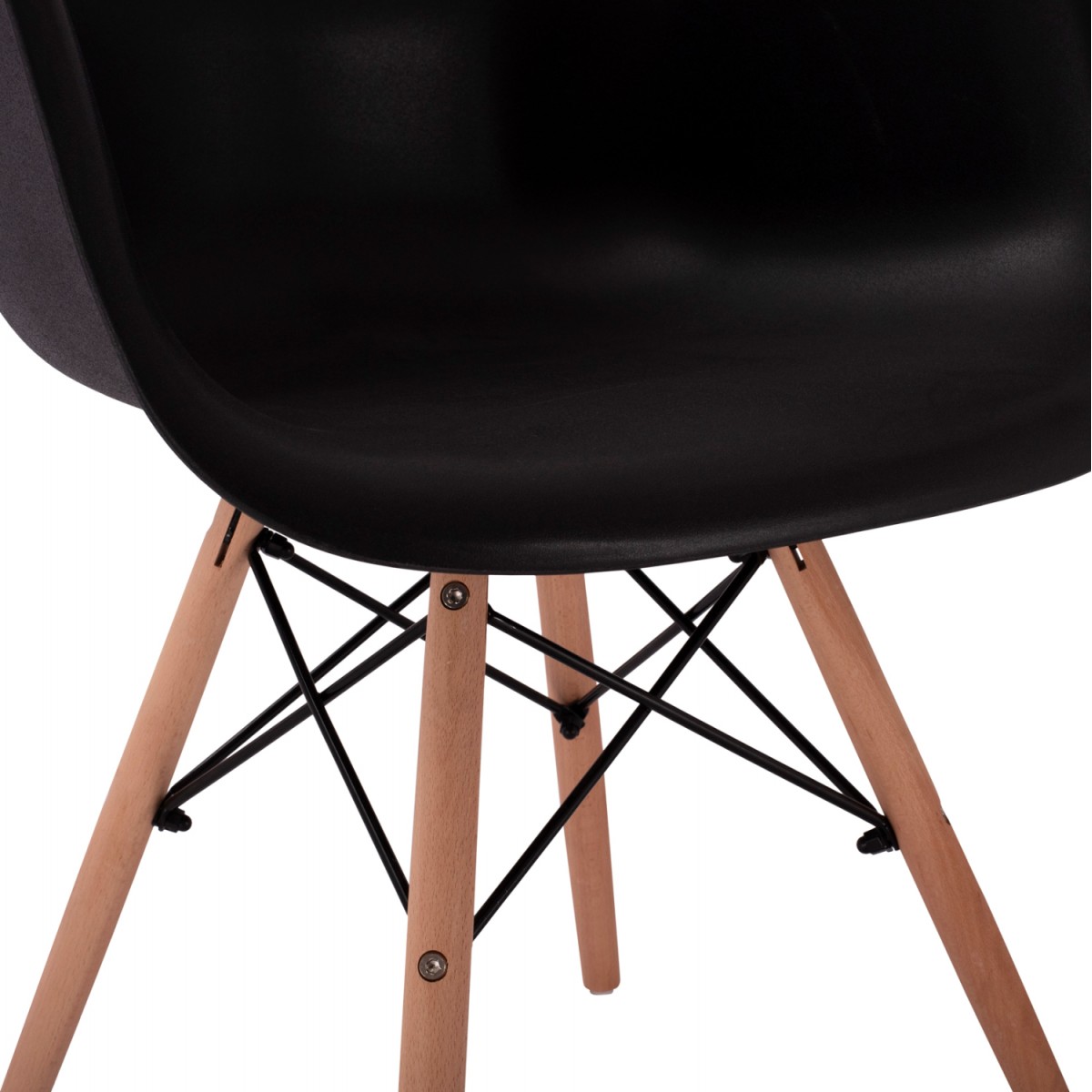 ΠΟΛΥΘΡΟΝΑ ΜΕ ΞΥΛΙΝΑ ΠΟΔΙΑ & ΚΑΘΙΣΜΑ ΜΑΥΡΟ MIRTO HM005.02  64x60x81 εκ.