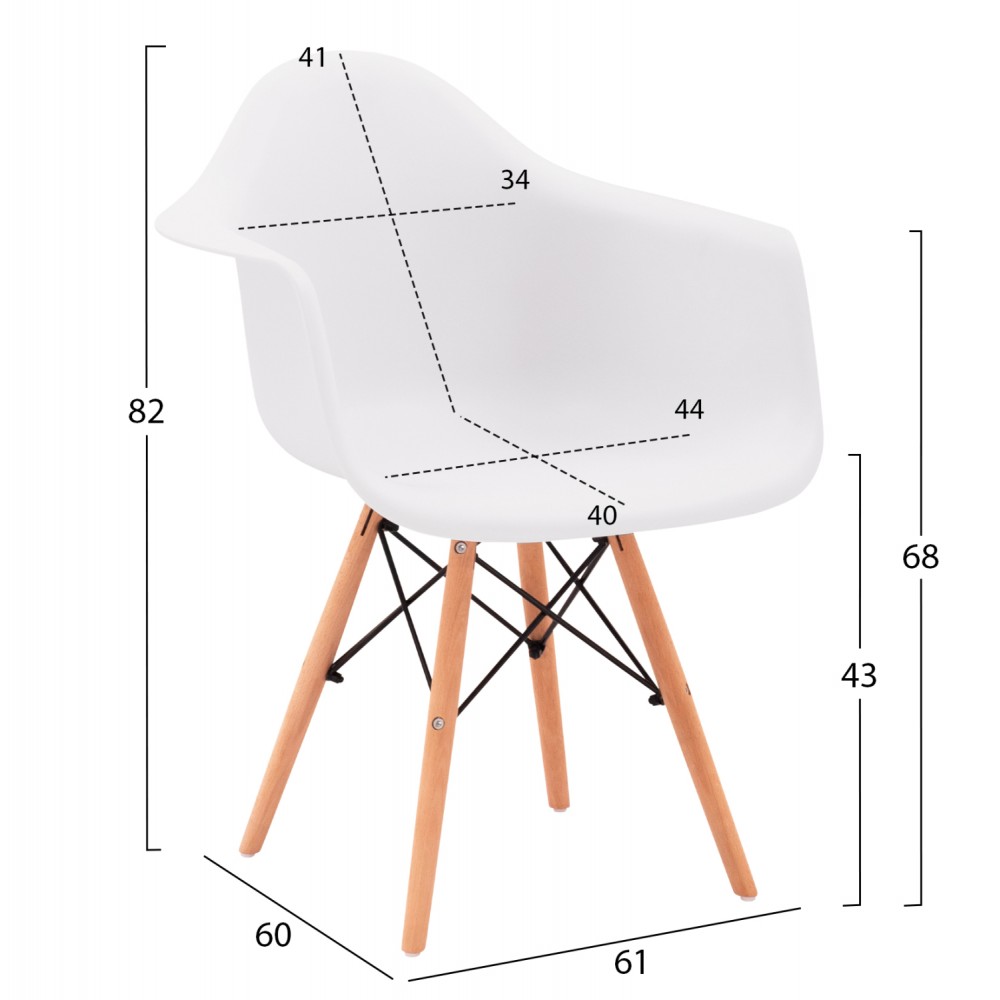 ΠΟΛΥΘΡΟΝΑ ΜΕ ΞΥΛΙΝΑ ΠΟΔΙΑ & ΚΑΘΙΣΜΑ ΛΕΥΚΟ MIRTO HM005.01 64x60x81 εκ.