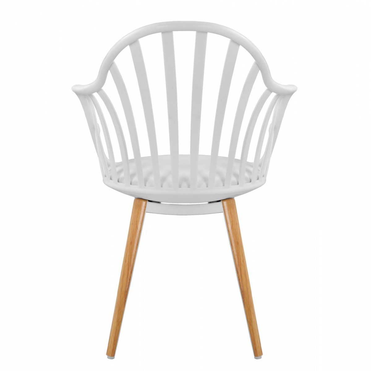 ΠΟΛΥΘΡΟΝΑ ΤΡΑΠΕΖΑΡΙΑΣ HM8049.01 ANAIS ΛΕΥΚΗ ΜΕ ΞΥΛΙΝΑ ΠΟΔΙΑ 60x61x85,5 εκ.