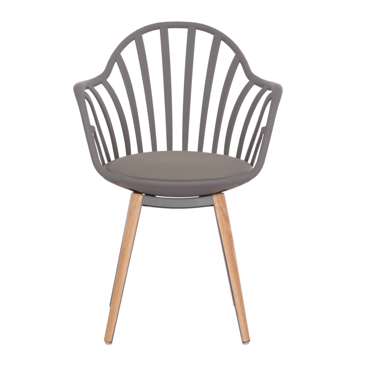 ΠΟΛΥΘΡΟΝΑ ΤΡΑΠΕΖΑΡΙΑΣ HM8049.10 ANAIS ΓΚΡΙ ΜΕ ΞΥΛΙΝΑ ΠΟΔΙΑ 60x53x86Υ εκ.