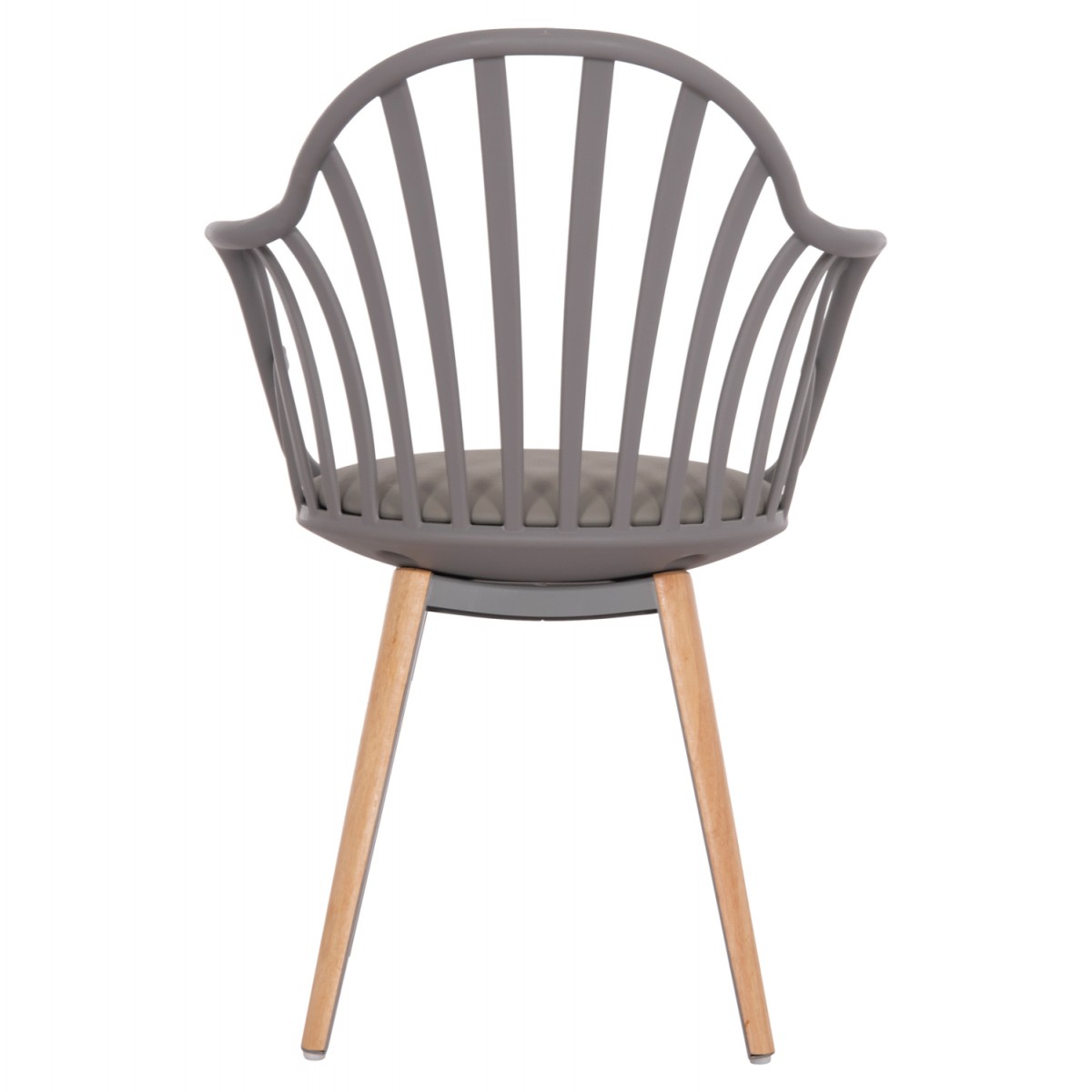 ΠΟΛΥΘΡΟΝΑ ΤΡΑΠΕΖΑΡΙΑΣ HM8049.10 ANAIS ΓΚΡΙ ΜΕ ΞΥΛΙΝΑ ΠΟΔΙΑ 60x53x86Υ εκ.