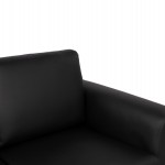 ΚΑΝΑΠΕΣ 2ΘΕΣΙΟΣ KΕΝΖΙΕ HM3121.21 ΜΕ ΜΑΥΡΟ PU 142x81x81 εκ.