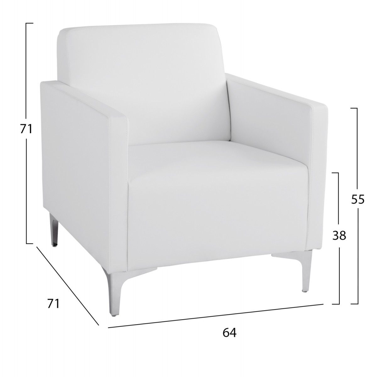 ΠΟΛΥΘΡΟΝΑ NELLIE HM3159.12 ΜΕ ΛΕΥΚΟ PU 64Χ71Χ71Υ εκ.