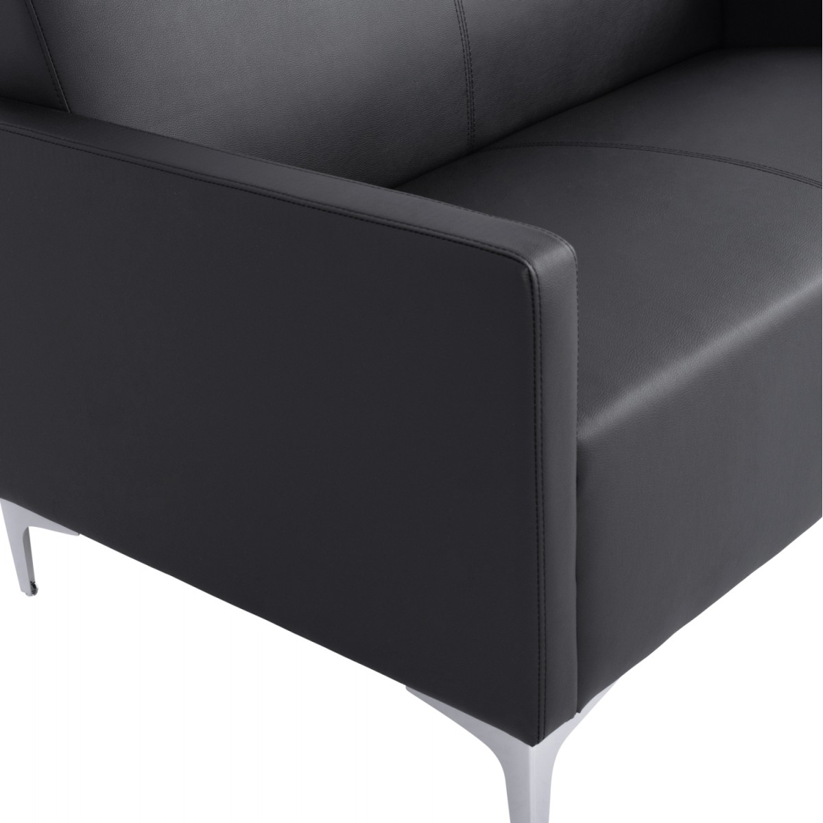 ΚΑΝΑΠΕΣ 2ΘΕΣΙΟΣ NELLIE HM3159.21 ΜΕ ΜΑΥΡΟ PU 113x71x71Υ εκ.