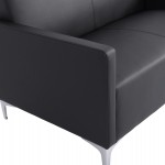 ΚΑΝΑΠΕΣ 2ΘΕΣΙΟΣ NELLIE HM3159.21 ΜΕ ΜΑΥΡΟ PU 113x71x71Υ εκ.