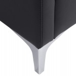 ΚΑΝΑΠΕΣ 2ΘΕΣΙΟΣ NELLIE HM3159.21 ΜΕ ΜΑΥΡΟ PU 113x71x71Υ εκ.