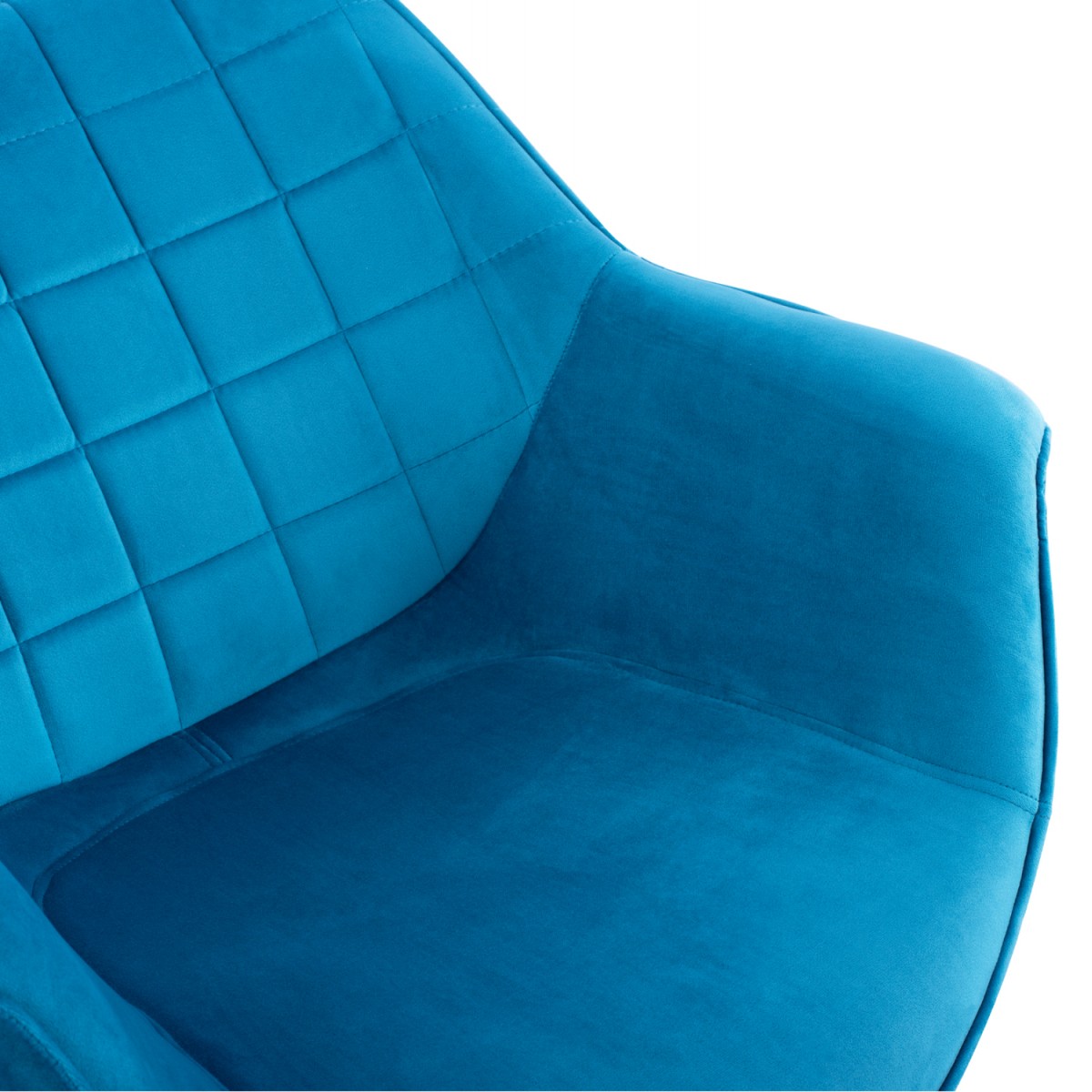 ΠΟΛΥΘΡΟΝΑΚΙ BENJAMIN ΑΠΟ ΒΕΛΟΥΔΟ ΤΙΡΚΟΥΑΖ ME ΜΕΤΑΛΛΙΚΑ ΠΟΔΙΑ HM8682.09 69x68x78 εκ.