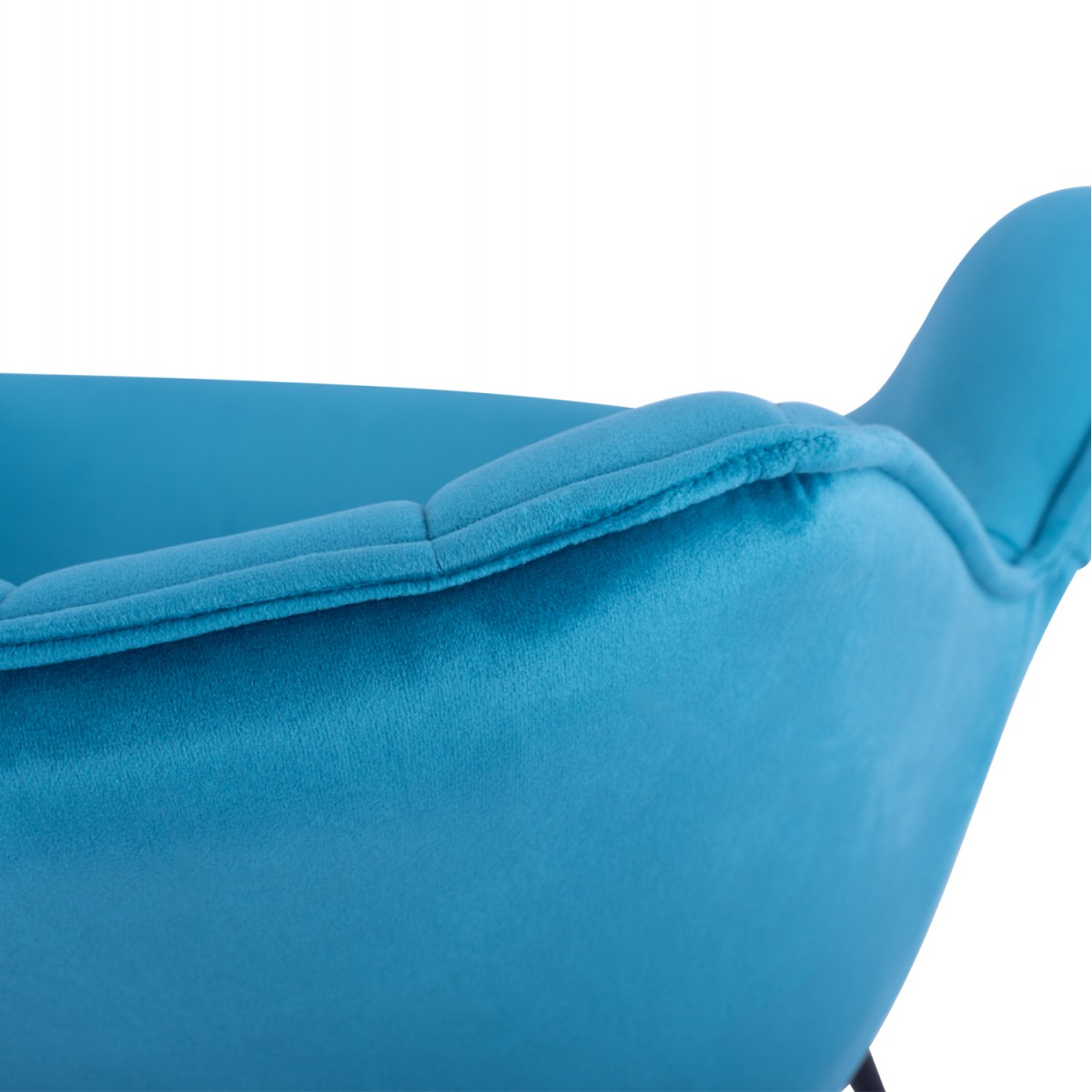 ΠΟΛΥΘΡΟΝΑΚΙ BENJAMIN ΑΠΟ ΒΕΛΟΥΔΟ ΤΙΡΚΟΥΑΖ ME ΜΕΤΑΛΛΙΚΑ ΠΟΔΙΑ HM8682.09 69x68x78 εκ.