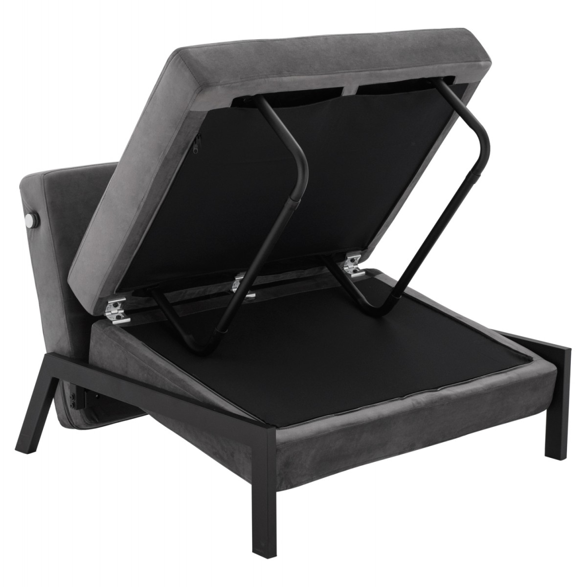 ΠΟΛΥΘΡΟΝΑ ΚΡΕΒΑΤΙ ΑΠΟ ΒΕΛΟΥΔΟ ΓΚΡΙ HM3078.11 95x92x66Υ εκ.