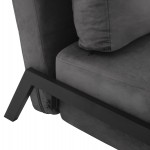 ΠΟΛΥΘΡΟΝΑ ΚΡΕΒΑΤΙ ΑΠΟ ΒΕΛΟΥΔΟ ΓΚΡΙ HM3078.11 95x92x66Υ εκ.