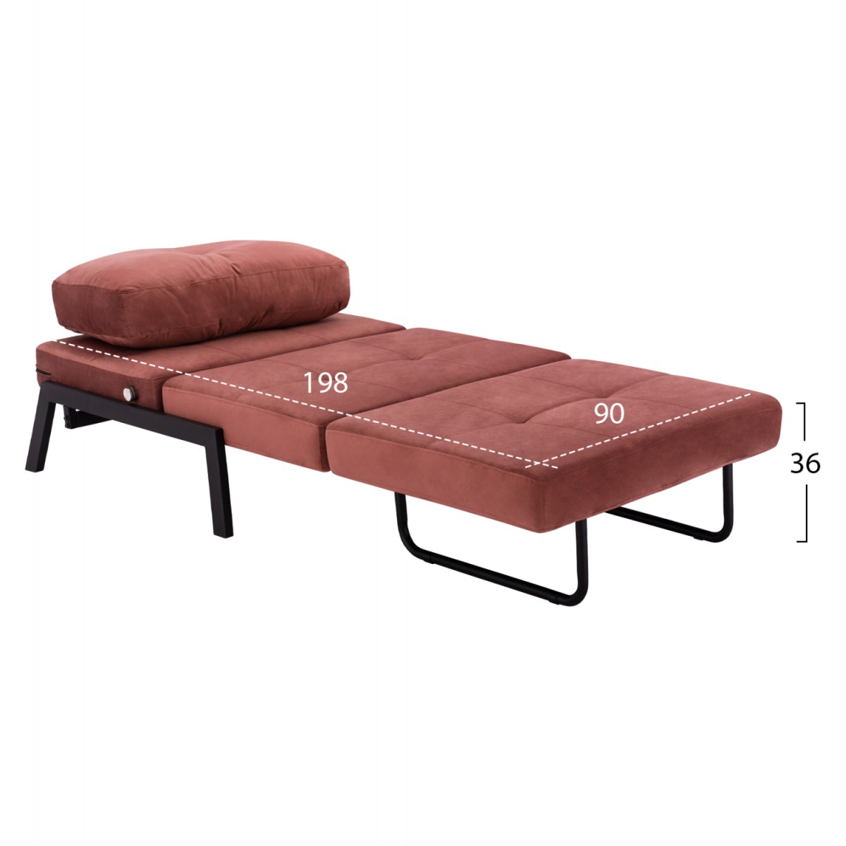 ΠΟΛΥΘΡΟΝΑ ΚΡΕΒΑΤΙ, ΒΕΛΟΥΔΟ ΣΑΠΙΟ ΜΗΛΟ HM3078.12 95x92x66Υ εκ.