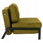 HM3078.13 ΠΟΛΥΘΡΟΝΑ ΚΡΕΒΑΤΙ, ΒΕΛΟΥΔΟ ΛΑΔΙ  95x92x66Υ εκ.