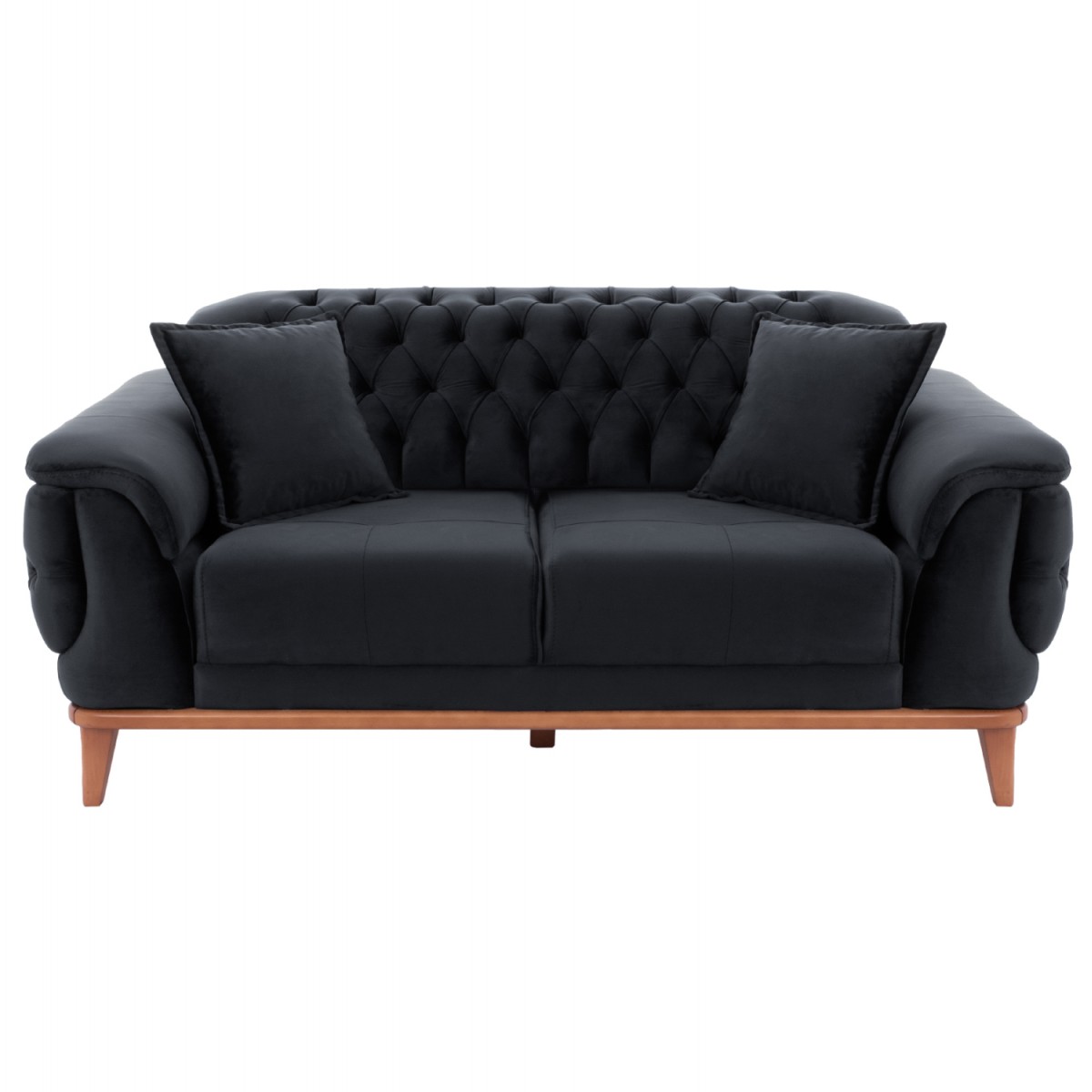 ΚΑΝΑΠΕΣ ΚΡΕΒΑΤΙ BENNINGTON 2ΘΕΣΙΟΣ ΜΑΥΡΟΣ HM3250.01 180x95x80 εκ.