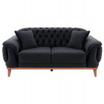 ΚΑΝΑΠΕΣ ΚΡΕΒΑΤΙ BENNINGTON 2ΘΕΣΙΟΣ ΜΑΥΡΟΣ HM3250.01 180x95x80 εκ.