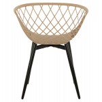 ΠΟΛΥΘΡΟΝΑ ΠΟΛΥΠΡΟΠΥΛΕΝΙΟΥ ΚΑΠΟΥΤΣΙΝΟ-ΜΑΥΡΑ ΜΕΤΑΛΛΙΚΑ ΠΟΔΙΑ ARIADNE HM8001.23 63x56x80Υεκ.