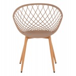 ΠΟΛΥΘΡΟΝΑ ΠΟΛΥΠΡΟΠΥΛΕΝΙΟΥ ΚΑΠΟΥΤΣΙΝΟ ΜΕΤΑΛΛΙΚΑ ΠΟΔΙΑ ARIADNE HM8001.13 63x56x80Y εκ.