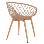 ΠΟΛΥΘΡΟΝΑ ΠΟΛΥΠΡΟΠΥΛΕΝΙΟΥ ΚΑΠΟΥΤΣΙΝΟ ΜΕΤΑΛΛΙΚΑ ΠΟΔΙΑ ARIADNE HM8001.13 63x56x80Y εκ.