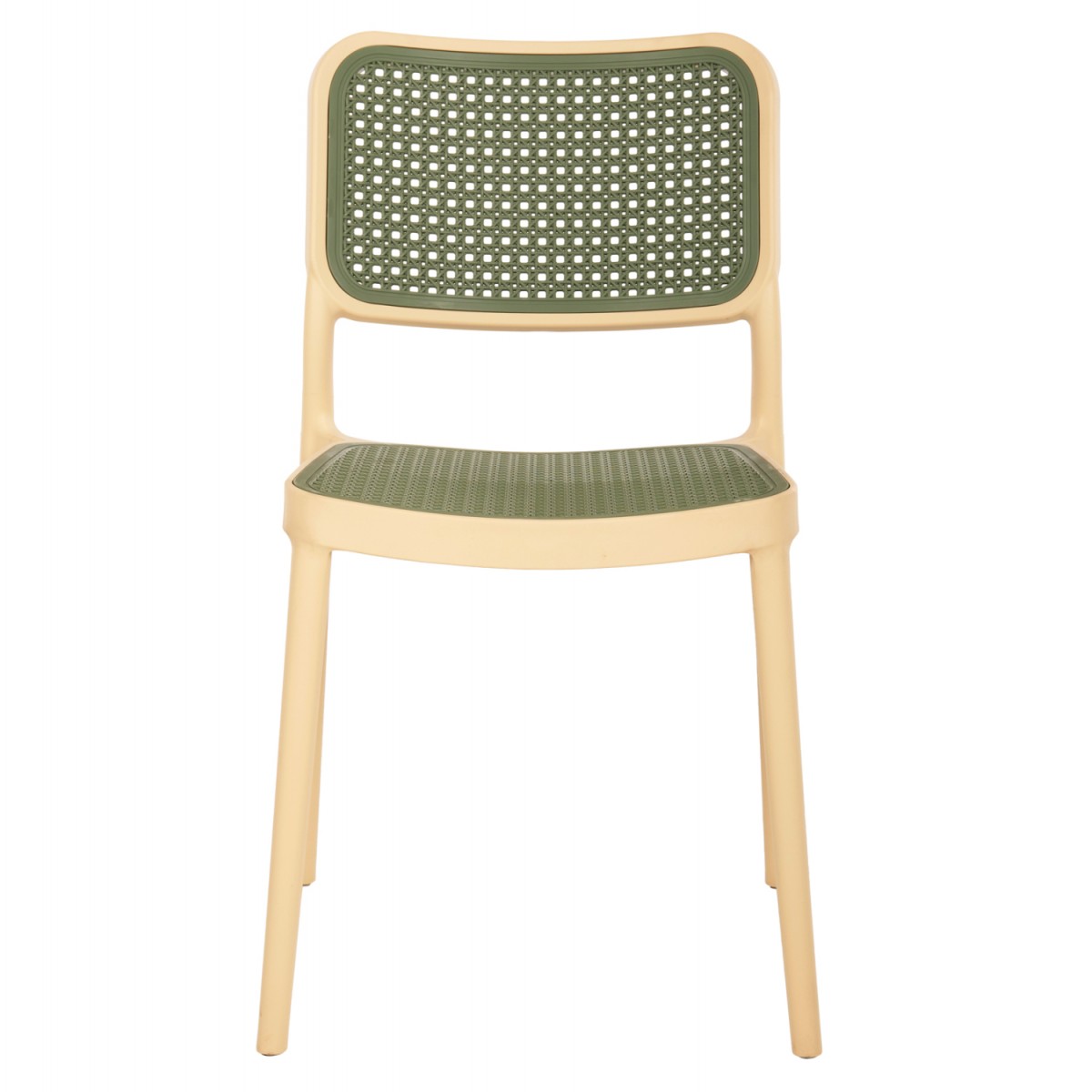 ΚΑΡΕΚΛΑ ΠΟΛΥΠΡΟΠΥΛΕΝΙΟΥ MEKO HM5934.04 ΜΠΕΖ ΜΕ OLIVE GREEN ΨΑΘΑ 41x49x102Υ εκ.