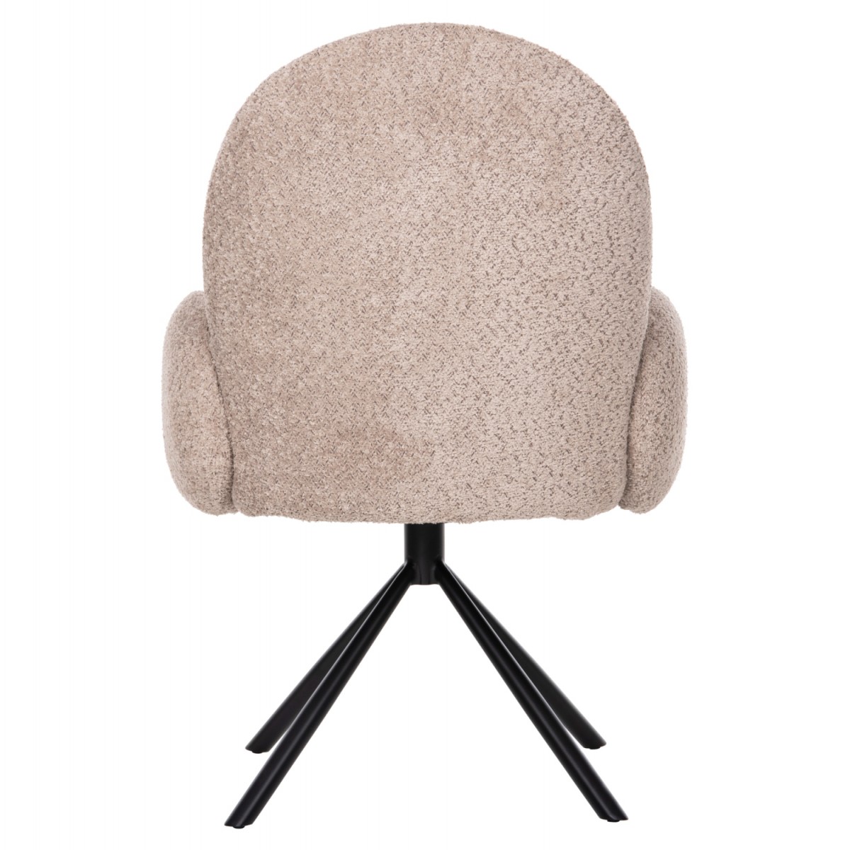 ΠΟΛΥΘΡΟΝΑ ΠΕΡΙΣΤΡΕΦ. WINON HM9778.03 ΜΠΕΖ ΜΠΟΥΚΛΕ ΥΦΑΣΜΑ-ΜΑΥΡΟ ΜΕΤΑΛΛΟ 65x67x92Υ εκ.